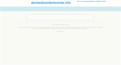 Desktop Screenshot of devinedisorderrecords.info